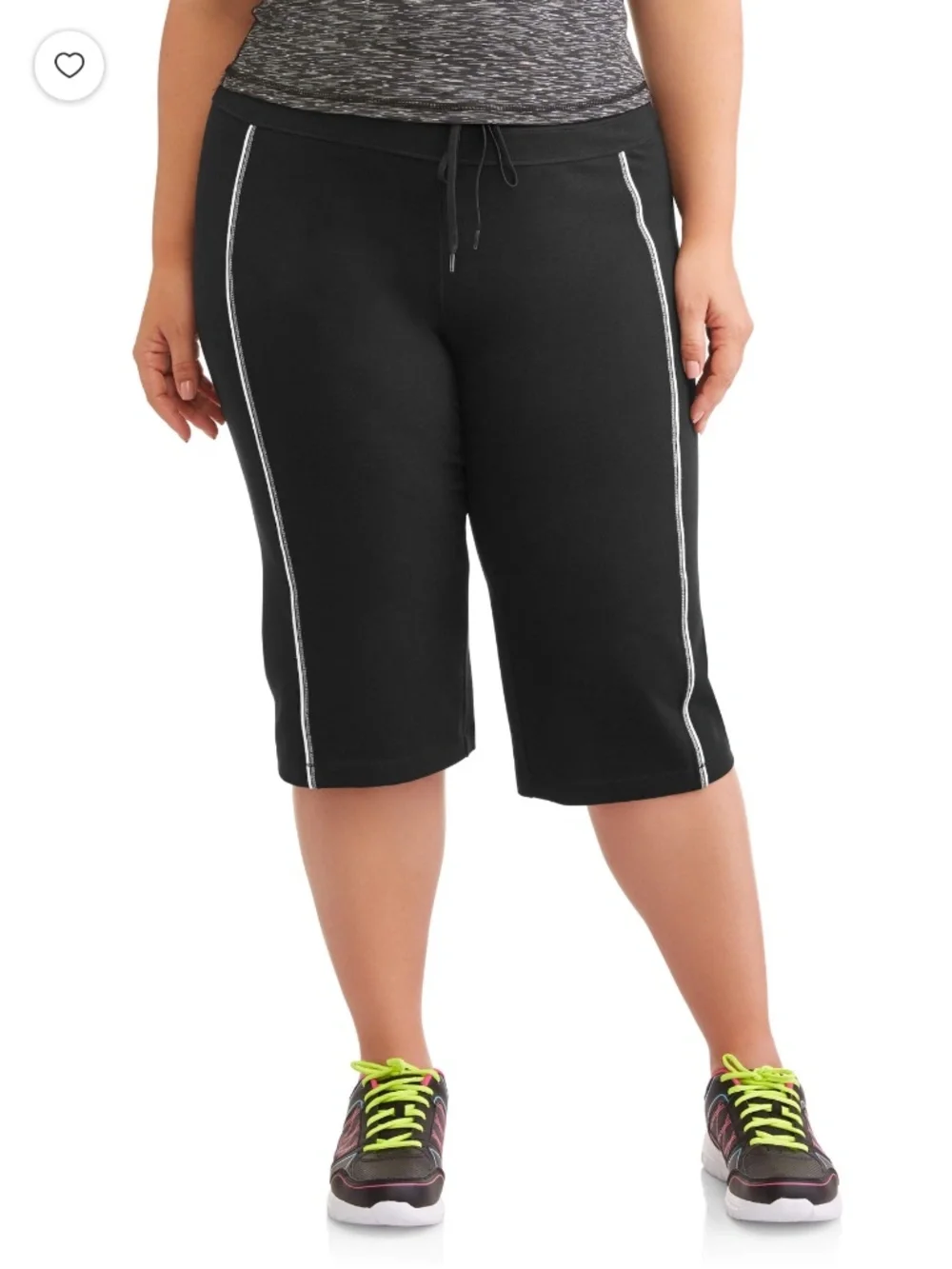 Women’s Black Dri More Piped Bermuda Pants Size 1X  NWT